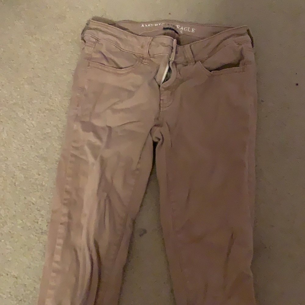 Tan skinny jeans!